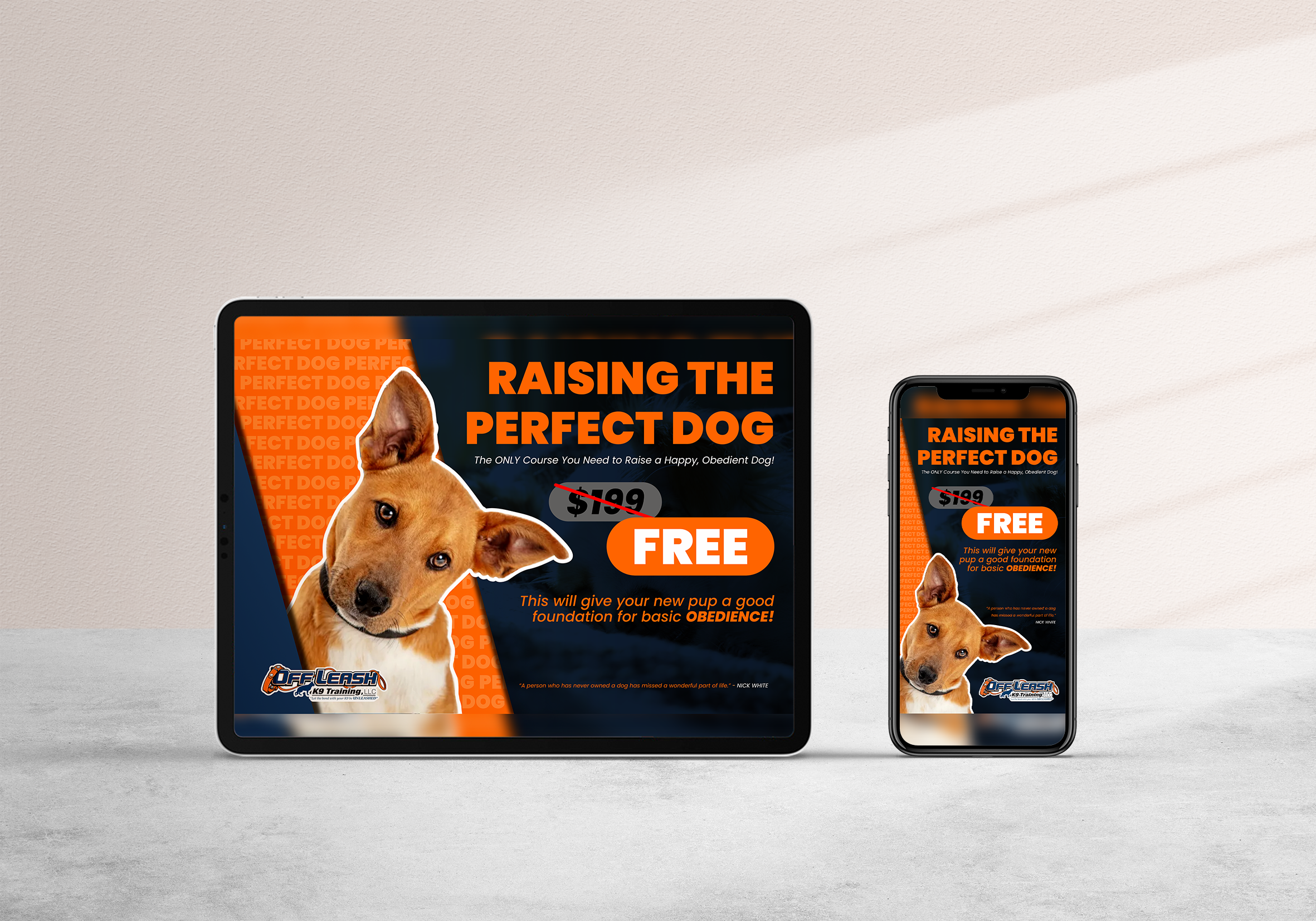 OffLeash promo set mockup
