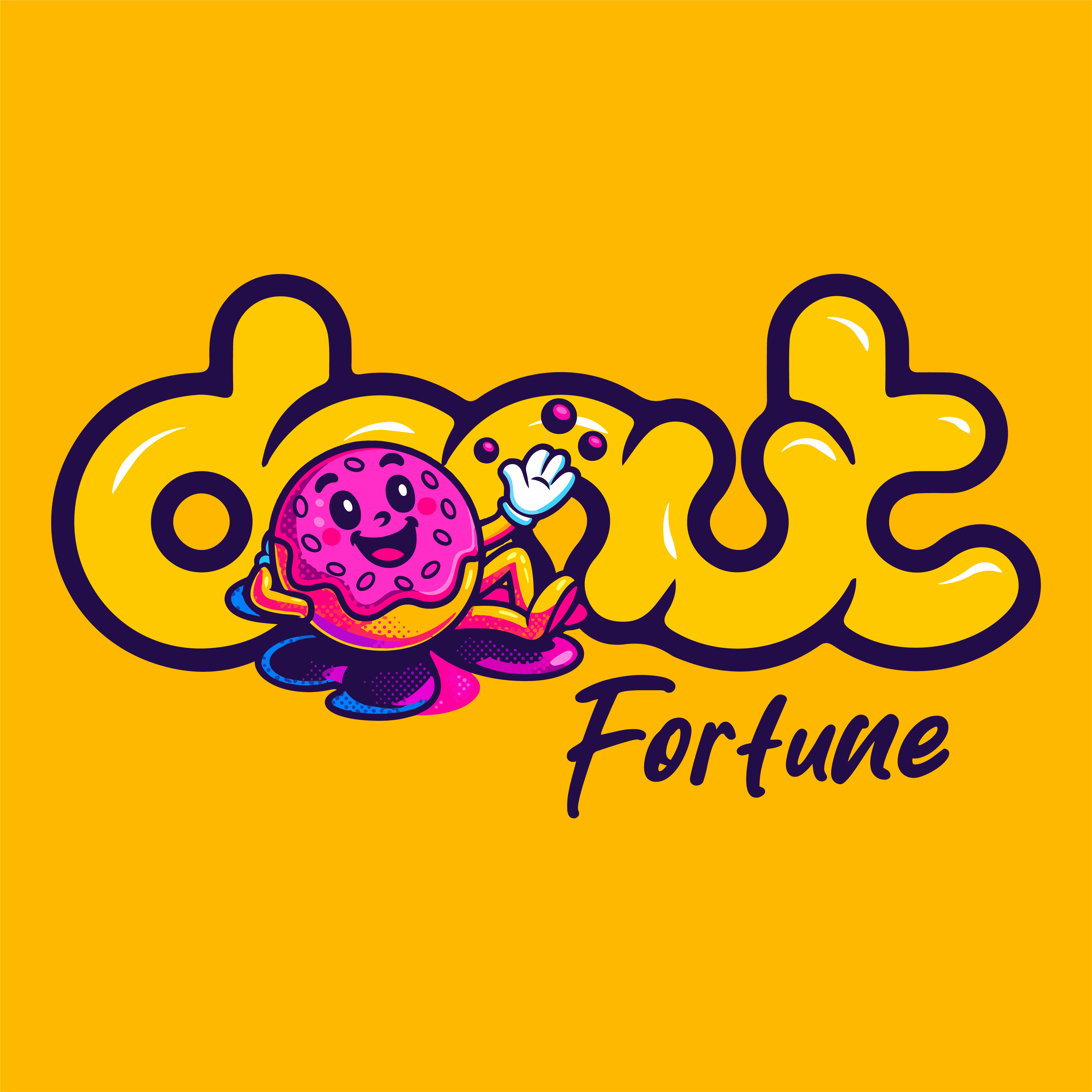 Donut Fortune logo on yellow background